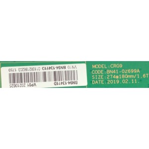 MAIN PARA MONITOR QHD QLED CURVO SAMSUNG / NUMERO DE PARTE BN94-13411D / BN41-02699A / T058C-537A / BN4102699A / BN9413411D / PANEL CY-PR490LLHV1H / MODELO LC49RG90 / LC49RG90SSNXZA CA03